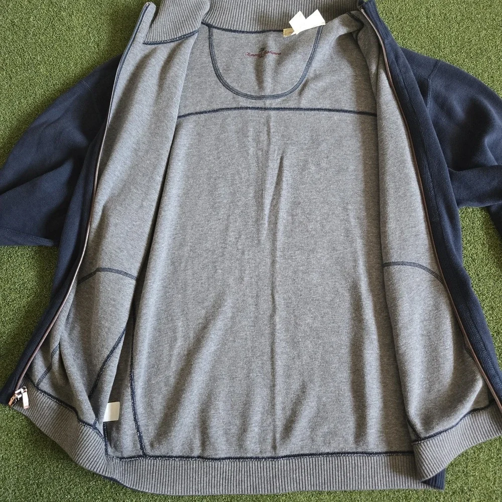 Tommy Bahama Men's Cardigan Sweater Navy Blue Size L